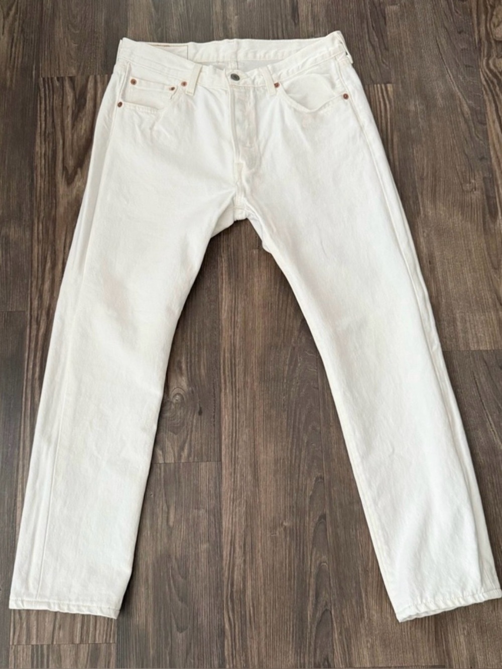 Levi's 501 Off White Jeans 30x 26